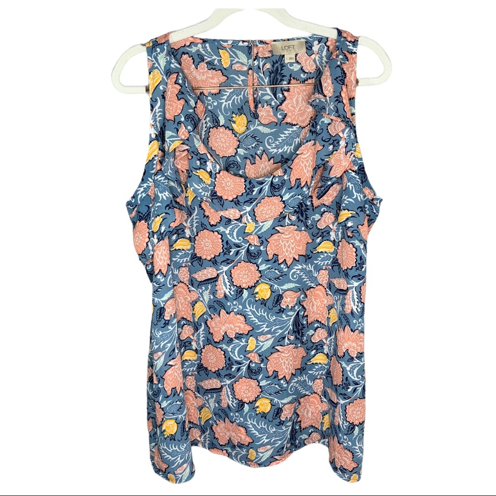 ✨3 for $20 LOFT Floral Sleeveless Top Size L